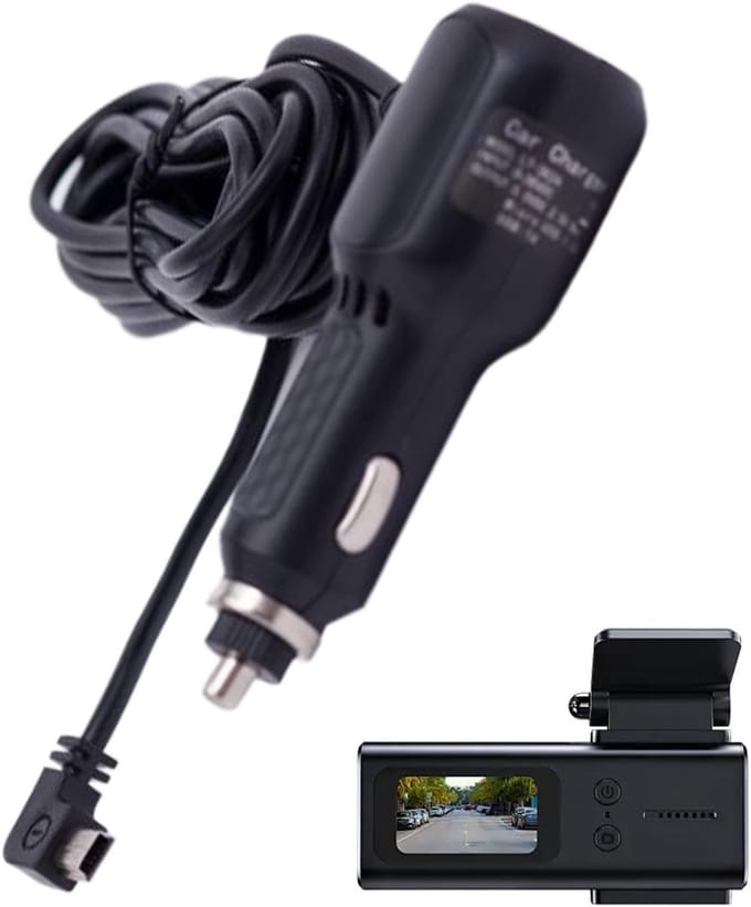 Dash Cam Oplader - Autolader Kabel - Onderweg Opladen - Dubbele USB Poorten - 3.5m Lengte - Zwart