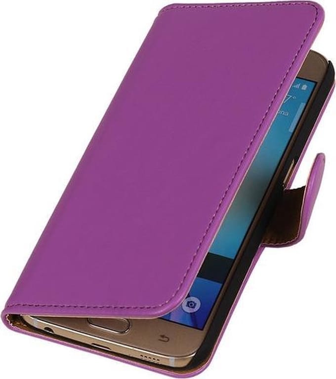 BestCases.nl Paars Leder Look Booktype wallet hoesje voor Apple iPhone 6 / 6s Plus
