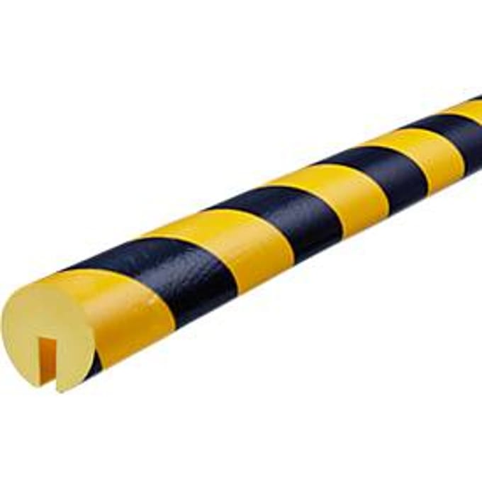 Randbeschermprofiel type B+, 1 m/stuk, geel/zwart