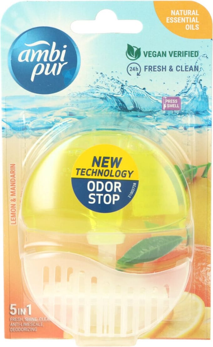 6x Ambi Pur Toiletblok Starterkit 5in1 Lemon & Mandarine