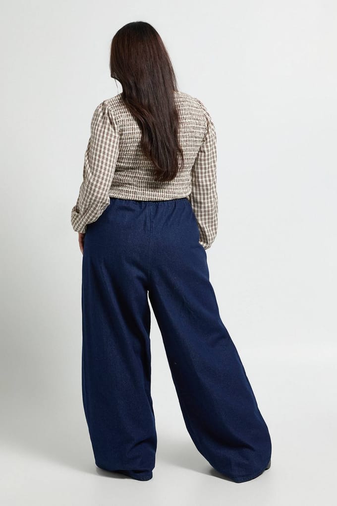 boohoo Dames Plus spijkerbroek met elastische taille | Indigo | Maat: 16