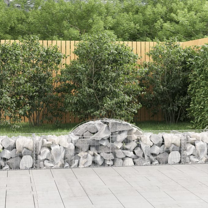 vidaXL - Schanskorven - 20 - st - gewelfd - 200x50x40/60 - cm - ijzer