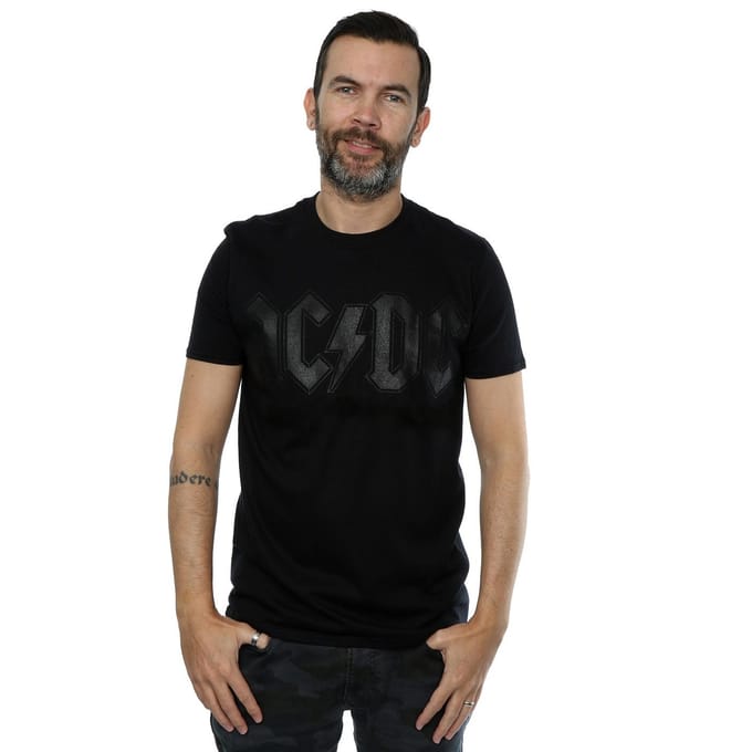 AC/DC Heren Zwart Logo T-Shirt (Zwart)