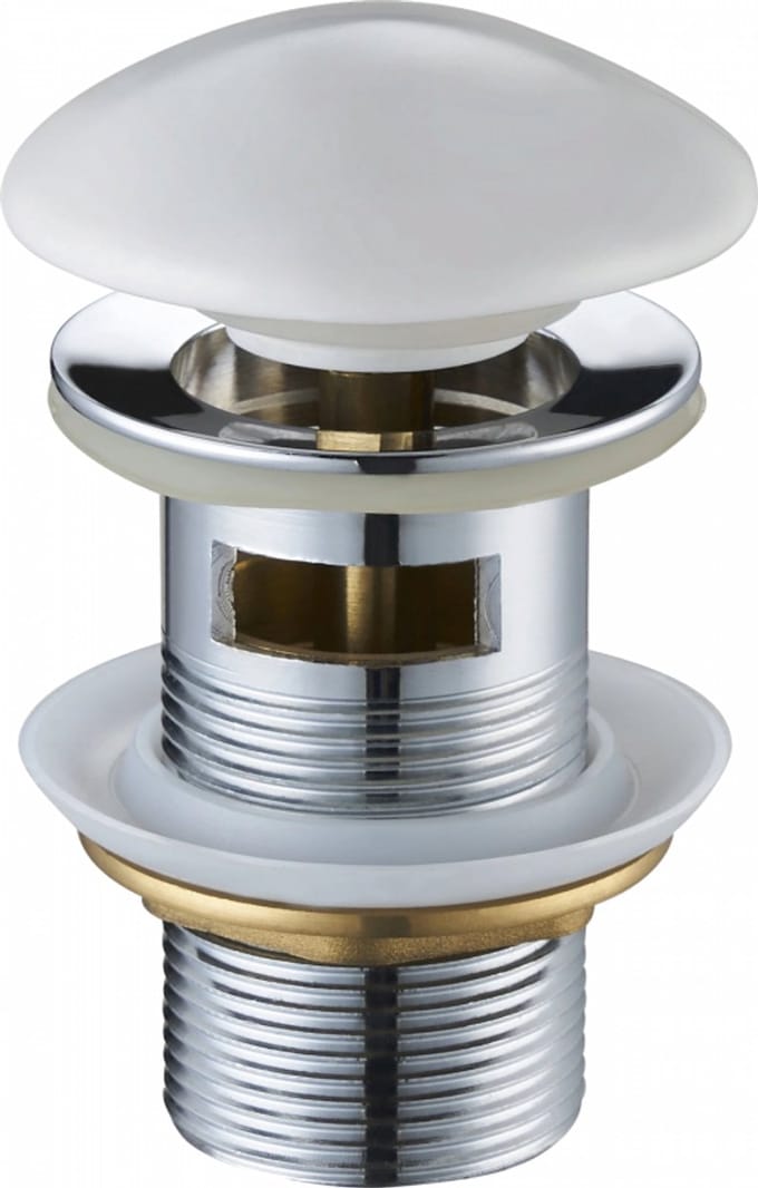 Mexen kliksysteem-kurk rond met overloop, wit keramisch - 79920-25
