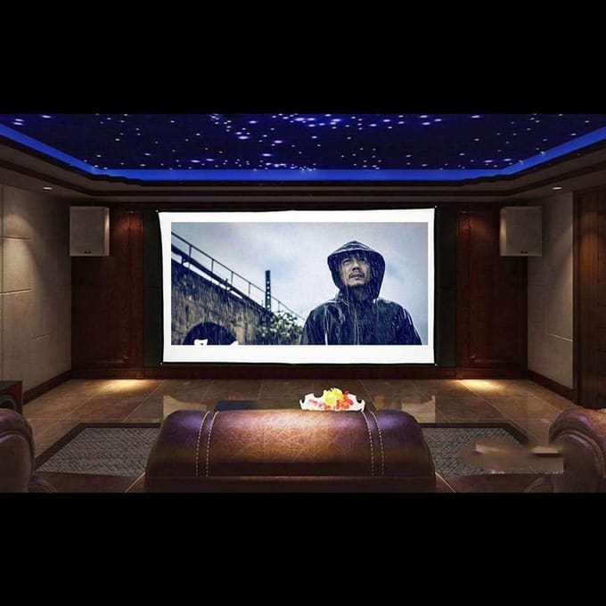 Projectiescherm - Beamer Scherm - Thuisbioscoop Creëren - Draagbaar Ophangsysteem - 84 Inch Diagonaal - Wit