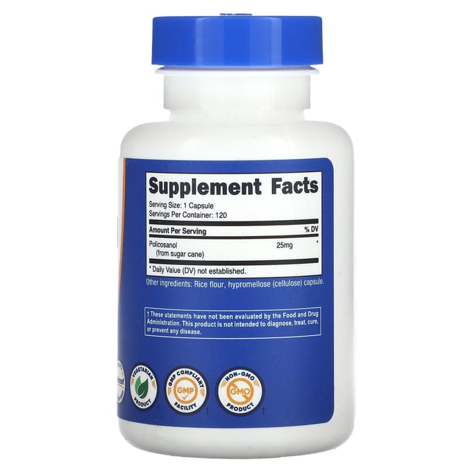 Policosanol, 25Mg, 120 Capsules