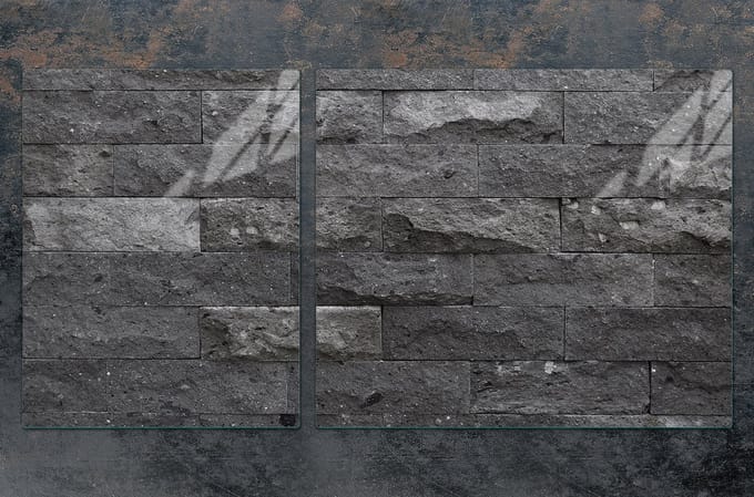 TMK ArtDeko - Snijplank en Ovenscherm - Ceglastig - Glas - 100x52 cm