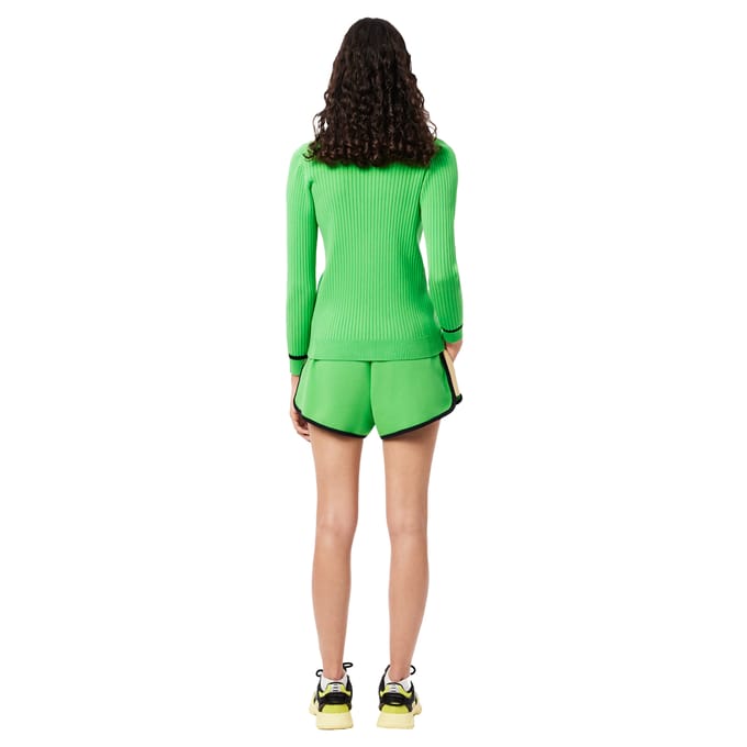 Lacoste Dames/Dames Pique Contrast Paneel Shorts (Groen)