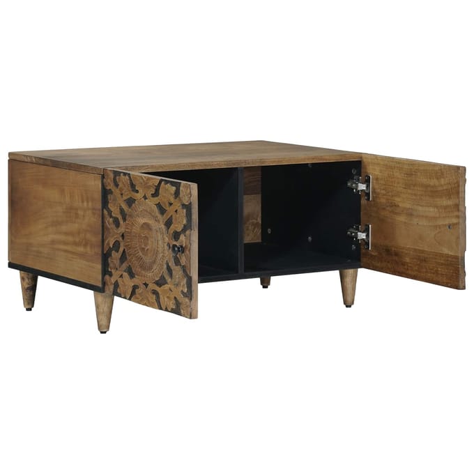 vidaXL - Salontafel - Bruin - 80 - x - 50 - x - 40 - cm - Massief - Mango - Hout