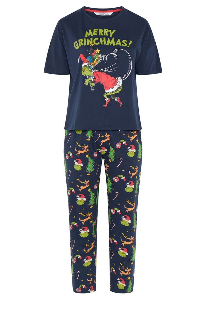 Limited Collection Curve Grinch Pyjama In Marineblauw Size 48