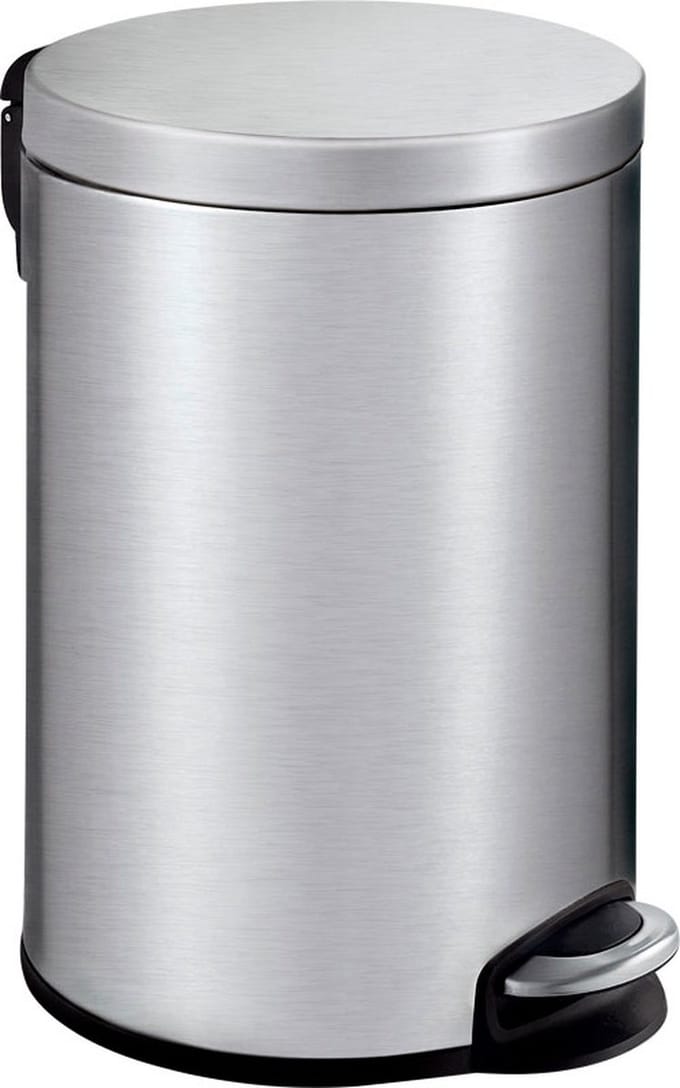 EKO - Serene pedaalemmer 12 liter - Stainless steel Plastic - mat RVS - Prullenbak
