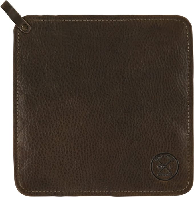 Witloft - Classic pannenlap set van 2 - Handgemaakt - 100% Rundleer - Groen Bruin