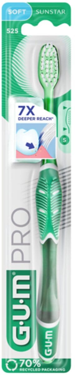GUM Tandenborstel Compact Pro Soft - 4 x - Voordeelverpakking
