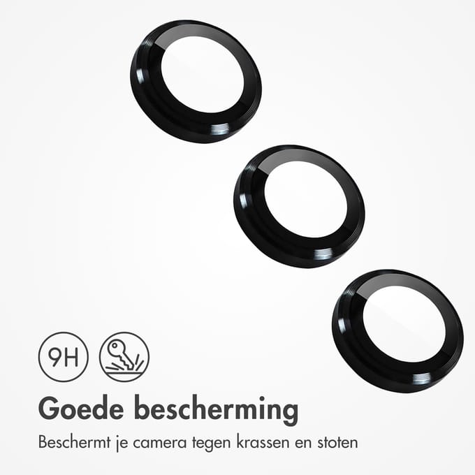 imoshion Camera Lens Protector - Geschikt voor Samsung Galaxy S25 - 2 Pack - Zwart