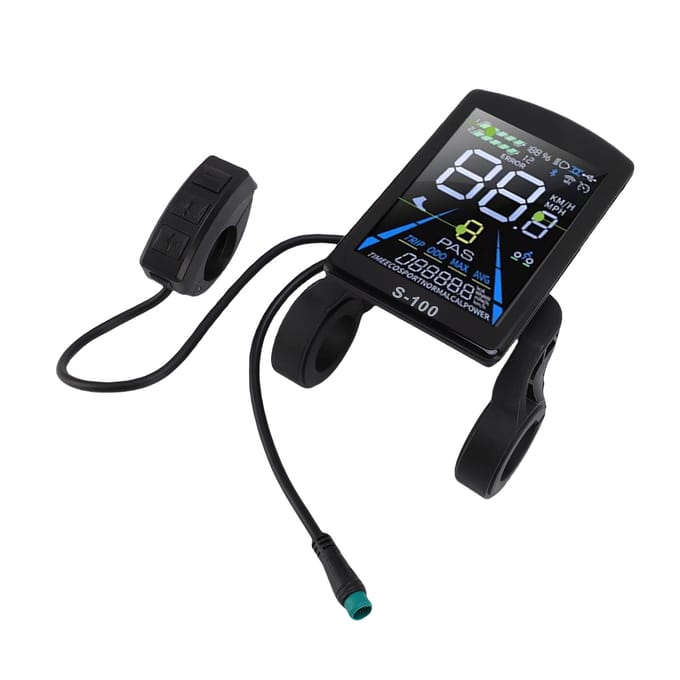 Vélo Électrique Écran LCD Câble Étanche 5 Cœurs Écran Couleur Scooter Tableau de Bord LCD black