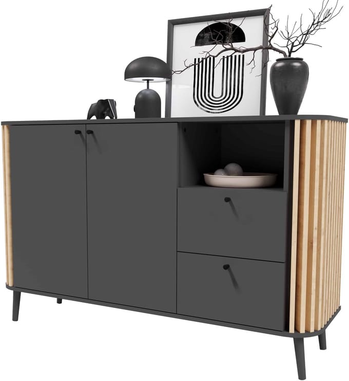 Pure Sideboard grijs Artisan Oak NB - 40x138x88cm