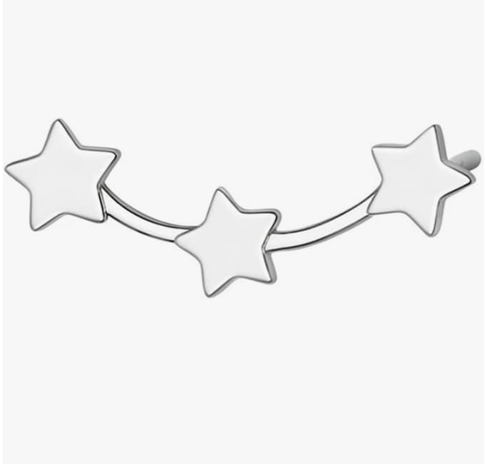Kleine sterretjes oorbellen | zilver gekleurd