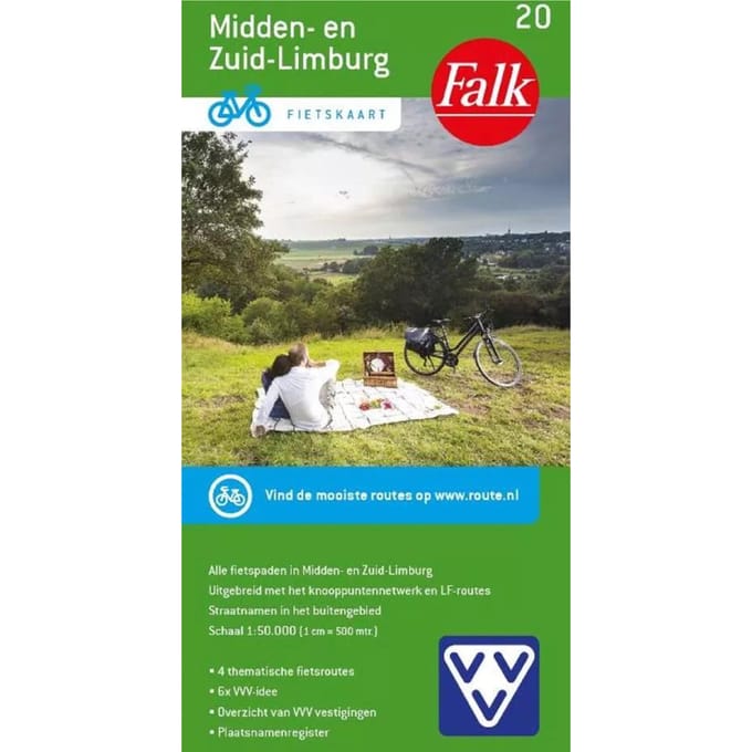 Falk fietskaart 20 Midden- en Zuid Limburg