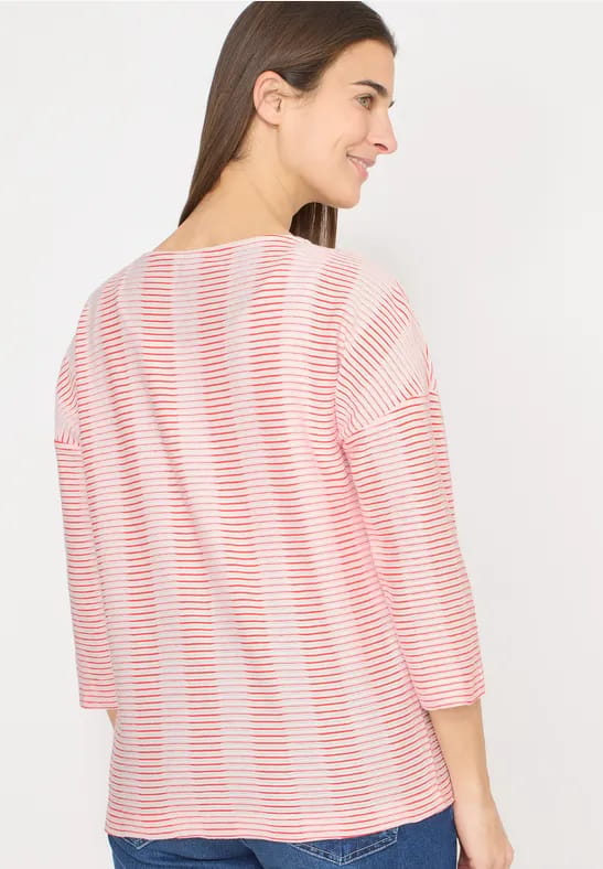 Gestreept shirt met structuur