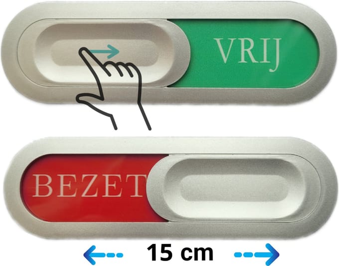 Magnetisch vrij bezet schuifbordje
