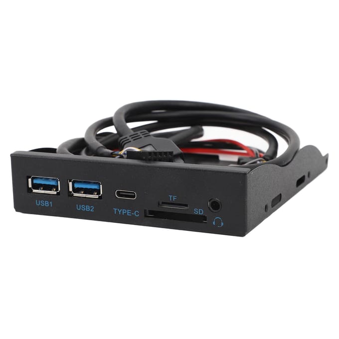 USB3.2 GEN1 Type C Diskette Drive Paneel 5Gbps Plug and Play 3.5inch Voorpaneel USB3.2 19PIN Hub voor black