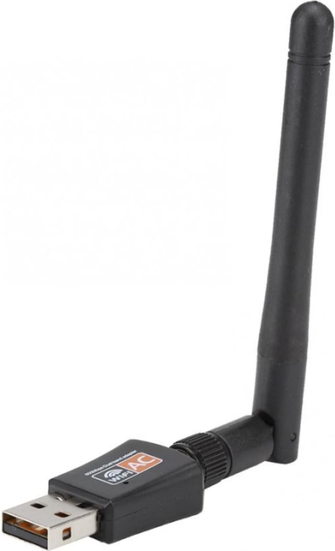 5Ghz (en 2.4Ghz) (AC) Wifi USB adapter. Voor Windows, MacOS, Linux. 600Mbps