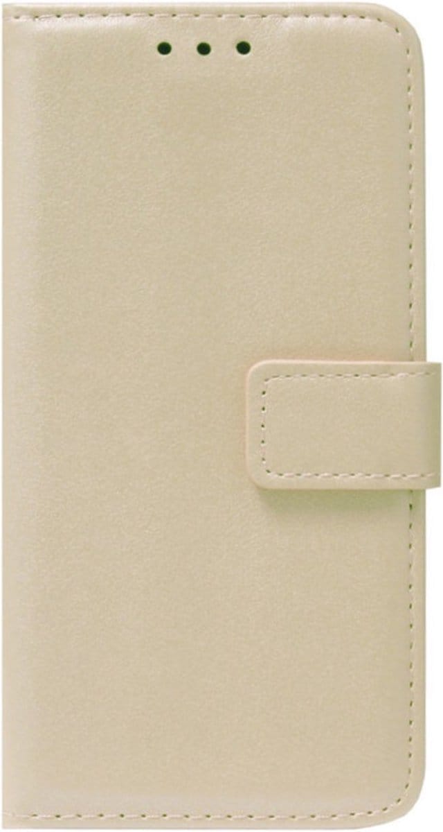 ADEL Kunstleren Book Case Pasjes Portemonnee Hoesje Geschikt voor iPhone 14 Pro Max - Goud