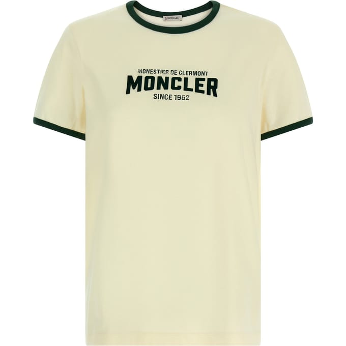 Moncler Beige Katoenen T-Shirt