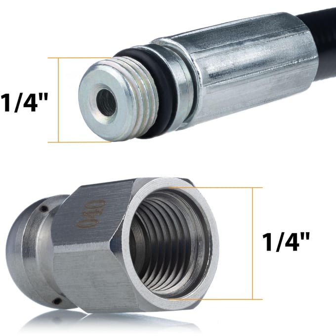 Rosfix Hogedrukslang Vervanging - 30 M M22, 200 Bar - Wisselbare Spuitmond 1/4" - Geschikt voor Kärcher