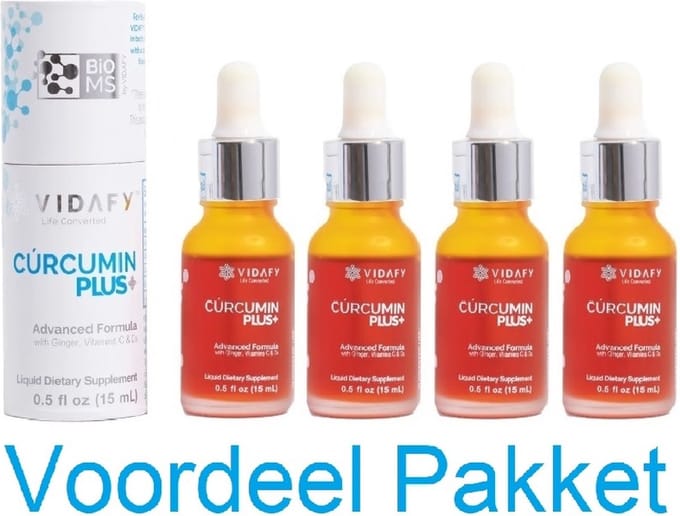 Curcumin Plus 15ml Vidafy Voordeelpakket 4 in 1