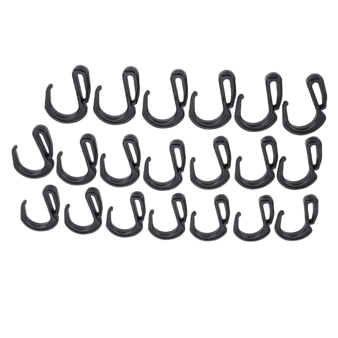Corde élastique Crochets élastiques,   Plastique    , Crochets en S pour Filet de Toit de Camion [Utilisation Automobile et Extérieure] 20 Pièces black