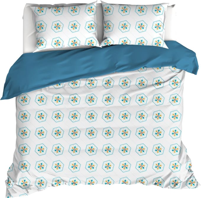 De Witte Lietaer Dekbedovertrek Saga, Exotic Plume - 200 x 200/220 - Katoen Percal
