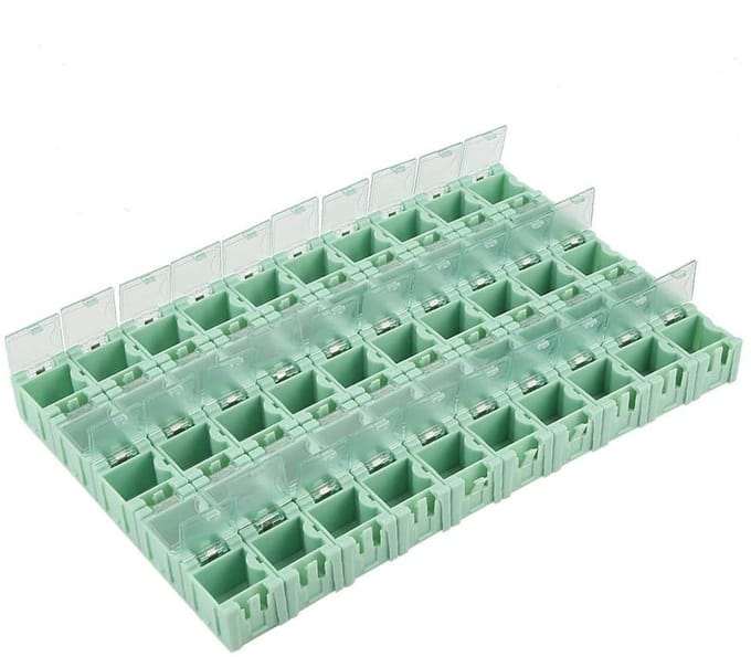 MTTproducts - 50-delige SMD SMT Opbergdoos - Groene Elektronische Componenten Houder