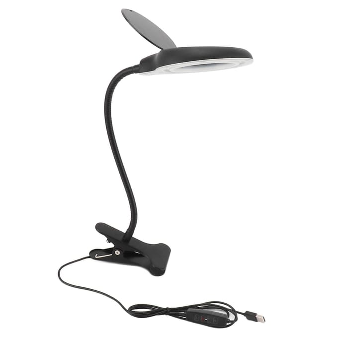 Clip-on vergrootglas met licht IJzer en PP Verstelbare LED vergrootbureaulamp voor solderen knutselen lezen