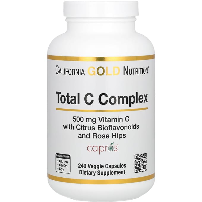 California Gold Nutrition, Complexe de Vitamine C Complet, 500 mg, 240 Gélules Végétales