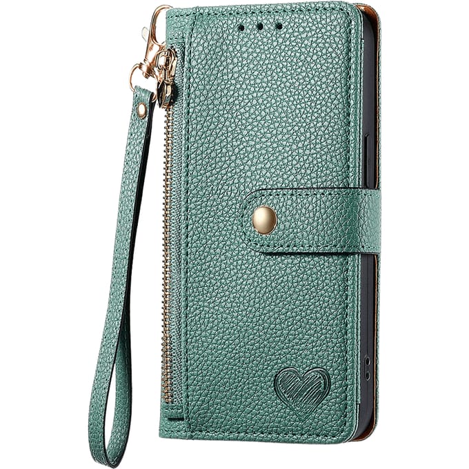 Mocaa Samsung Galaxy A25 Love Heart Wallet Hoesje Groen