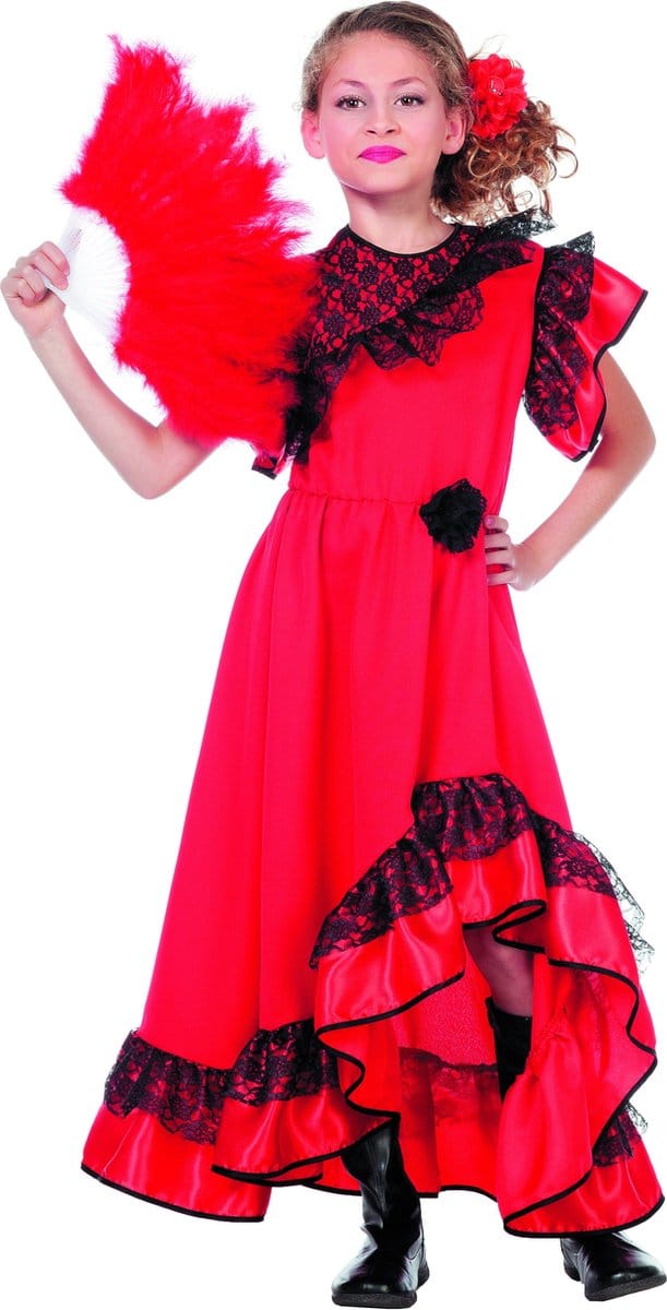 Spaanse jurk kind Carmen elite - Maat 104