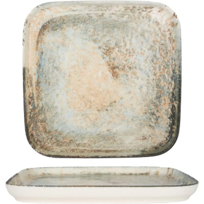 Rinart Serveerschaal - Obvara - Porselein - 22x22 cm - set van 2
