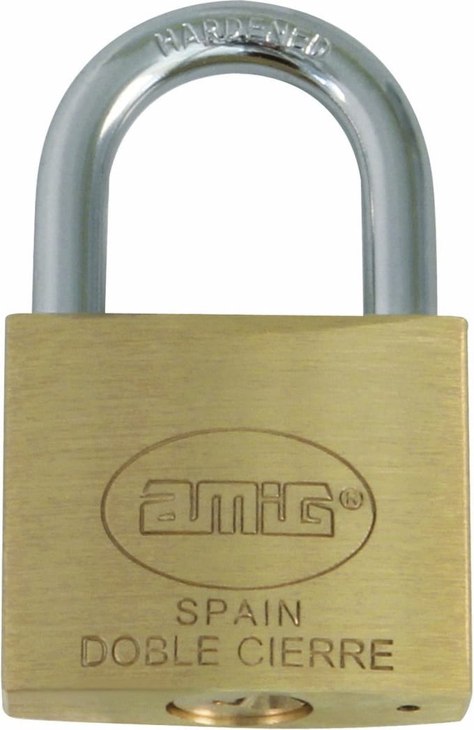 Amig Hangslot met 2 sleutels - 70 mm - messing - kofferslot
