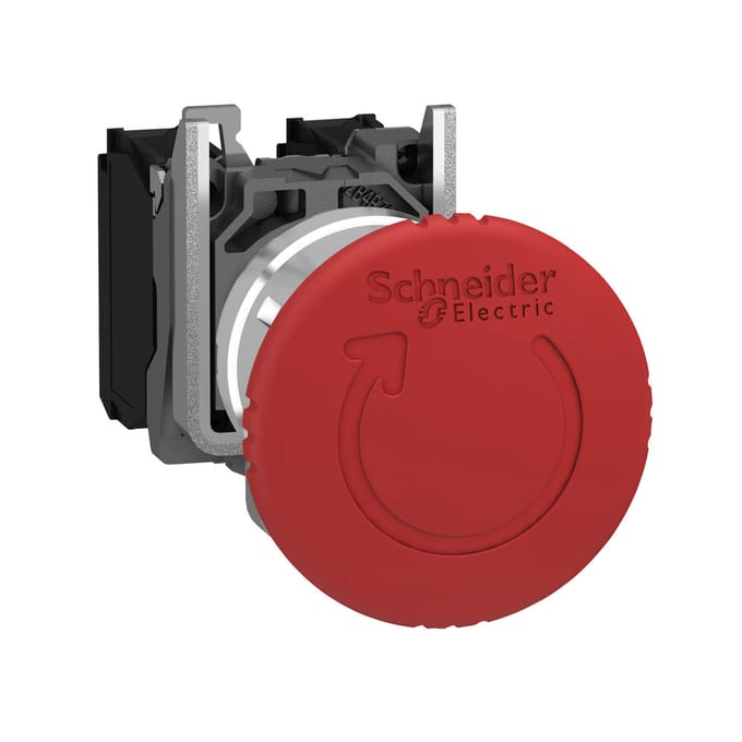 Schneider Electric Rood ø40 emergency stop switching off ø22 latching turn release 2nc+1no