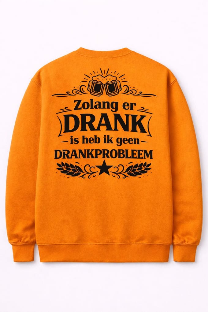 Sweater - Oranje - Drankprobleem