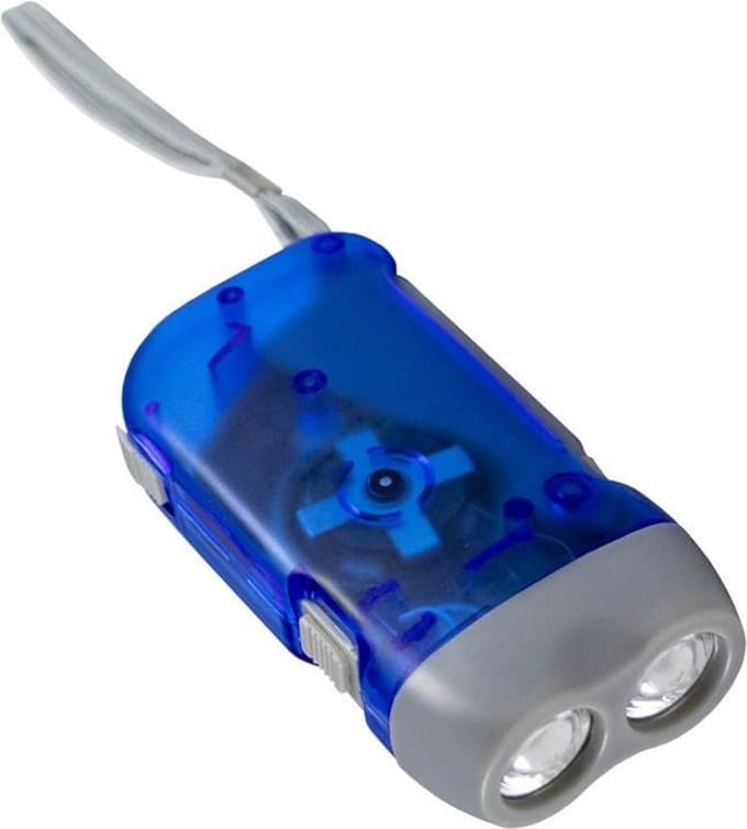 New Age Devi - Oplaadbare Blauwe Dynamo Knijpkat met 25 Lumen en Duurzame Eigenschappen
