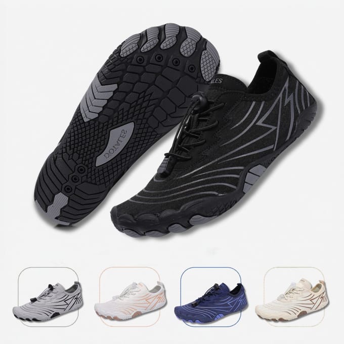 DOTALES - FlowStep barefoot schoenen Schwarz/Schwarz 36