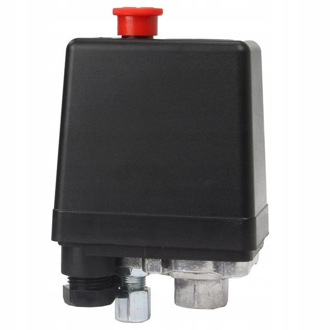 GEKO Drukschakelaar voor luchtcompressoren - Instelbaar - Max. 12 bar - 240V - 16A