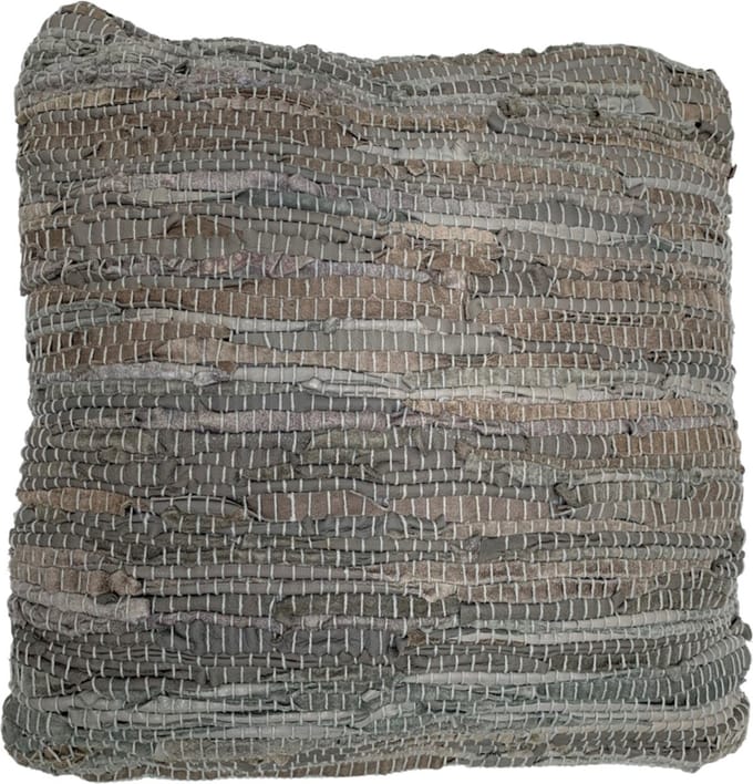 Sierkussen - Recycled Geweven Lichtgrijs - Grijs - 45 Cm X 45 Cm