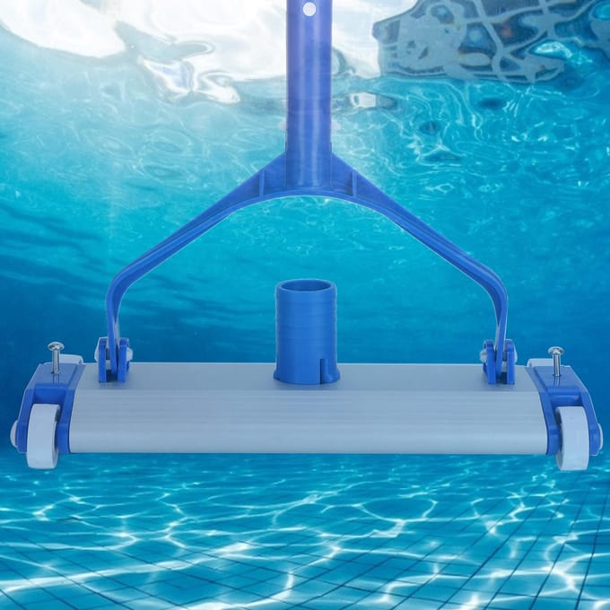 Aluminiumlegering Stofzuigerborstel Vuilzuigkop Accessoire voor Zwembad blue