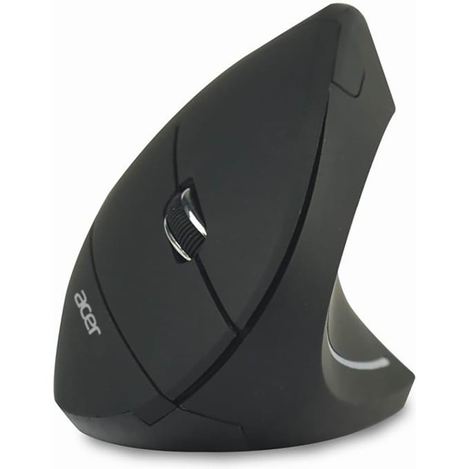 Acer - mouse - vertical - 2.4 GHz - black - Muis - Optisch - 6 knoppen - Zwart