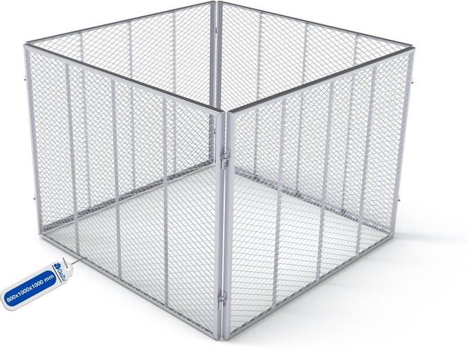 GeZu Impex Compostbak Vierkant 100 x 100 x 80 cm Thermisch Verzinkt