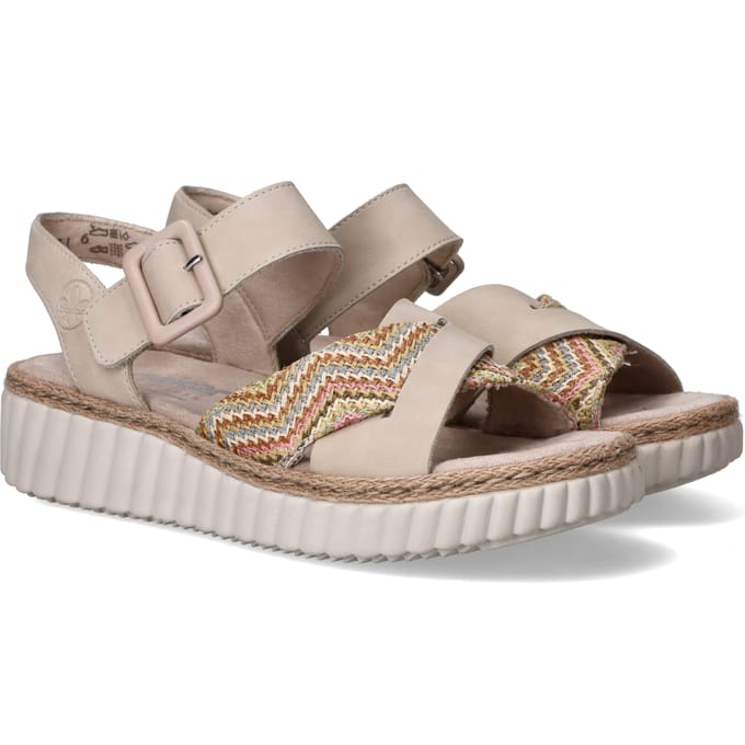 Rieker Sandalen H-Leest beige - Maat 41