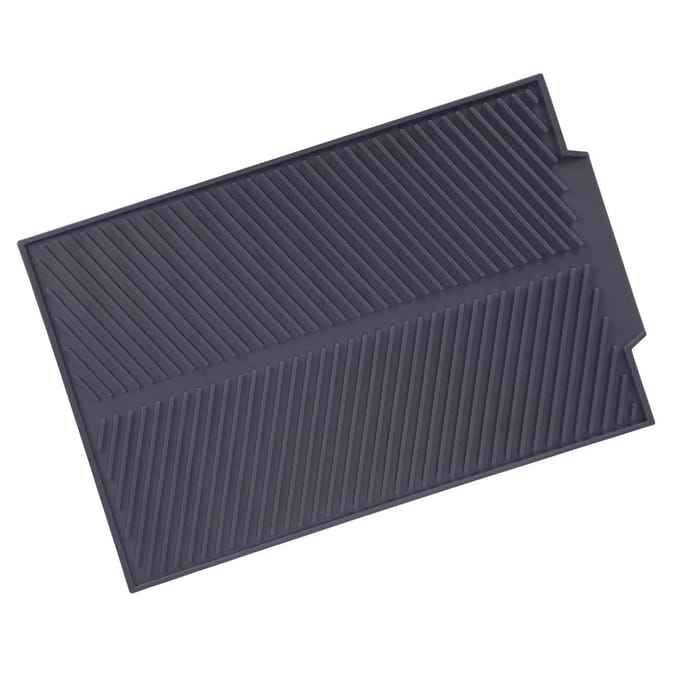 Rechthoekige Siliconen Afdruipmat Droogmat voor Afwas Hittebestendige Antislip Bak(Grijs) grijze kleur